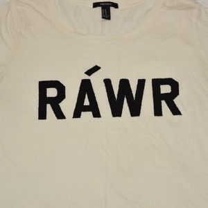 NWOT Forever 21 Rawr Embellished Tee